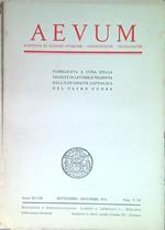 Aevum - Anno XLVIII Settembre Dicembre 1974 Fascicolo V-VI