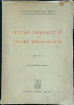 Notizie introduttive e sussidi bibliografici parte terza