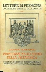 Primi passi nello studio della metafisica