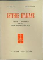 Lettere italiane - Anno XXXI - N. 1 - gennaio-marzo 1979