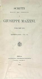 Scritti editi ed inediti di Giuseppe Mazzini Volume XX