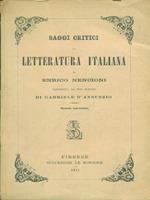 Saggi critici di letteratura italiana