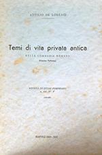 Temi di vita privata antica nella commedia romana