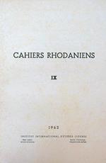 Cahiers rhodaniens IX/1962