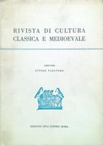 Rivista di cultura classica e medioevale - Anno XII, N. 1/1970