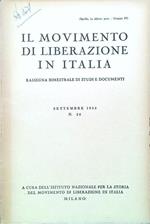 Il movimento di liberazione in Italia - N. 26/Settembre 1953