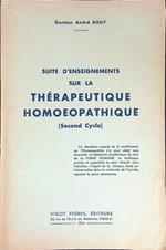 Seuite d'enseignements sur la therapeutique homoepathique