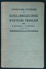 Commentaire litteraire du recueil de morceaux choisis d'auteurs francais