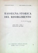 Rassegna storica del Risorgimento - Anno XXVI Fasc. I Gennaio 1939-XVII