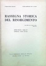 Rassegna storica del Risorgimento - Anno XXXVII Fasc. IV Aprile 1940-XVIII