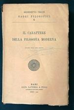 Il carattere della filosofia moderna