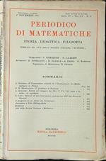 Periodico di matematiche n. 5/novembre 1931