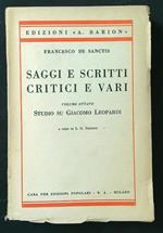 Saggi e scritti critici e vari vol. ottavo