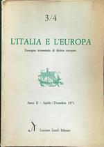 Italia e l'Europa anno II - Aprile/Dicembre 1971 3/4