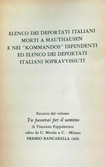 Elenco dei Deportati Italiani Morti a Mauthausen e nei Kommandos. Estratto