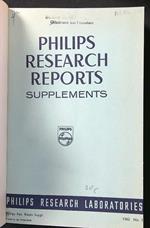 Philips Research Reports 1962. Supplements