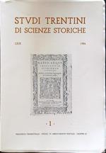 Studi trentini di scienze storiche 1 LXIII 1984