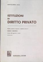 Istituzioni di diritto privato. Volume primo