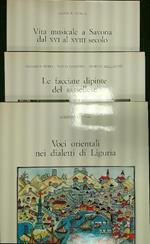 Voci orientali nei dialetti di Liguria - Le facciate dipinte del sassellese - Vita musicale a Savona 3vv