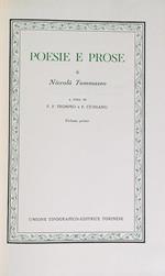 Poesie e prose. Volume primo