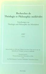 Recherches de Théologie et Philosophie Médiévales LXIV, 2 1997