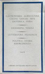 Gastronomia - Geografia - Letteratura - Politica lista M