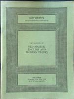 Catalogue of old master, english and modern printings