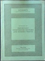 Catalogue of important nineteenth century and modern prints