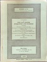 Catalogue of fine old master engravings and etchings