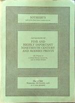 Catalogue of fine and highly important nineteenth century and modern prints