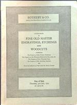 Catalogue of fine old master engravings, etchings and woodcuts