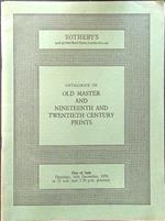 Catalogue of old master and nineteenth and twentieth century prints