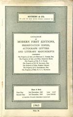 Catalogue of modern first editions