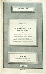 Catalogue of modern engravings and etchings