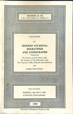 Catalogue of modern etchings, engravings and lithographs