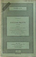 Calatogue of english prints 1700-1850