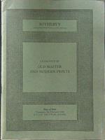 Catalogue of old master and modern prints