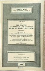 Catalogue of old master engravings and etchings, views, sporting prints, etc