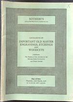 Catalogue of important old master engravings, etchings and woodcuts
