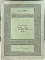 Catalogue of old master, english and modern prints
