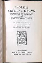 English Critical Essays XVI-XVIII Century