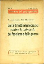 Unità di tutti i democratici contro la minaccia del fascismo e della guerra