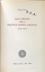 Alle origini della politica estera fascista