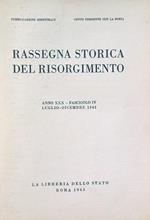 Rassegna storica del risorgimento Fasc IV/Luglio-dicembre 1943