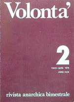 Volontà - Anno XXIX n. 2/Marzo Aprile 1976