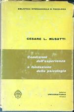 Condizioni dell'esperienza e fondazione della psicologia