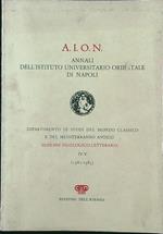 A.I.O.N. Annali dell'Istituto Universitario Orientale di Napoli IV-V