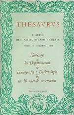 Thesaurus tomo LIV numero 2 1999