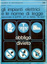 Gli impianti elettrici e le norme di legge secondo D.P.R. 27-4-1995, N. 547