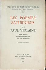 Les poemes saturniens de Paul Verlaine